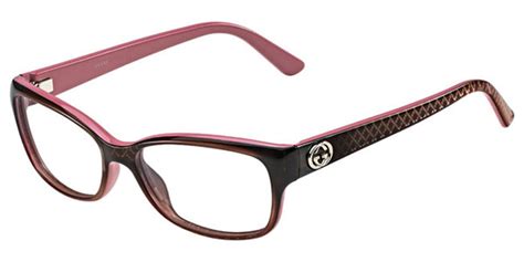 Gucci GG3648 1EG/15 Eyeglasses in Top Brown Texture On Pink 